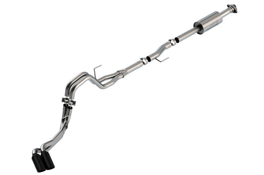 Borla F-150 2021 2.7L/3.5L 4dr CC SB EC STB Lar/KingR/Plnm/LTD 3/2.25 DSE CB S-Type BLK CHR Tips 140871BC