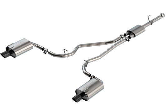 Borla 2020 Ford Explorer Limited Ecoboost 2.3L 2.25in S-type Exhaust - Black Chrome Tips 140825BC