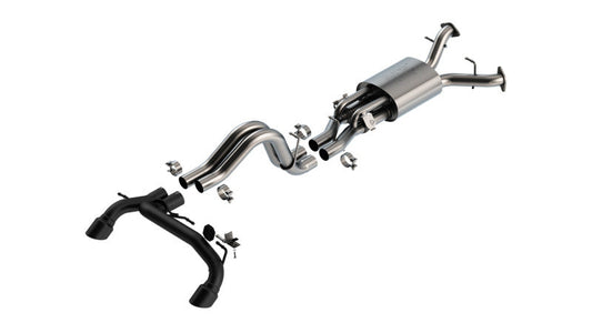 Borla 22-24 Ford Bronco Raptor V6 Turbo AT 2WD / 4WD ATAK Catback Exhaust w/ 4in Black Coated Tips 140934CB