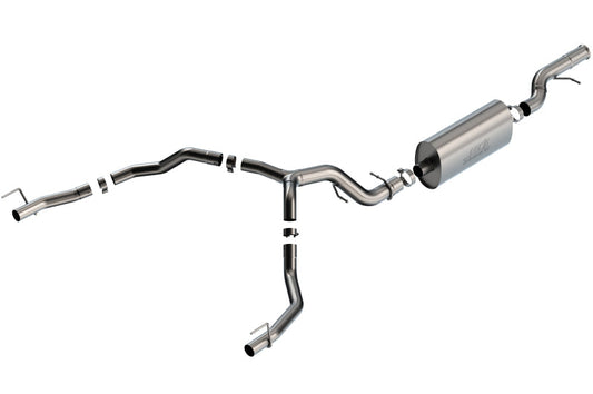 Borla 21-22 Cadillac Escalade 6.2L V8 2/4WD 4DR Touring Cat-Back Exhaust w/ Factory Bezel Tips 140889