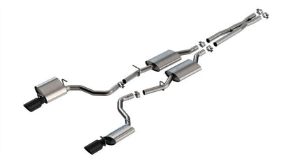 Borla 19-23 Dodge Charger GT 3.6L V6 RWD ATAK Catback Exhaust - Black Chrome Tips 140918BC