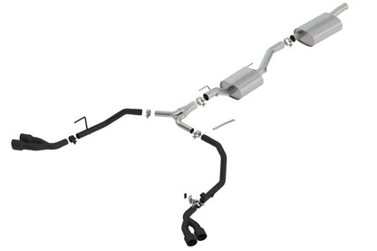 Borla 2020 Jeep Gladiator JT 3.6L V6 AT/MT AWD 2.75-2in Touring Catback Ceramic Blk Tailpipe & Tips 140814CB