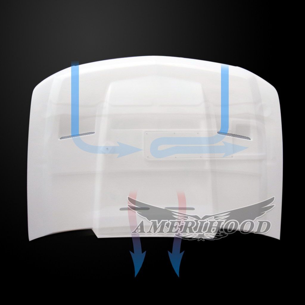 AmeriHood - Chevrolet Avalanche 2007-2014 Type-CWL Style Functional Ram Air Hood