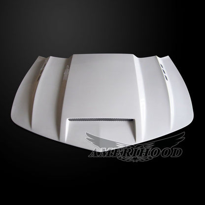 AmeriHood - Chevrolet Camaro LS/LT 2014-2015 V6 ONLY Type-SMS Style Functional Heat Extractor Ram Air Hood
