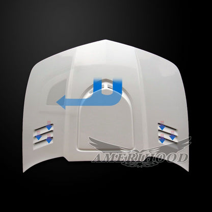 AmeriHood - Chevrolet Camaro LS/LT 2014-2015 V6 Only Type-TR Style Functional Heat Extractor Ram Air Hood