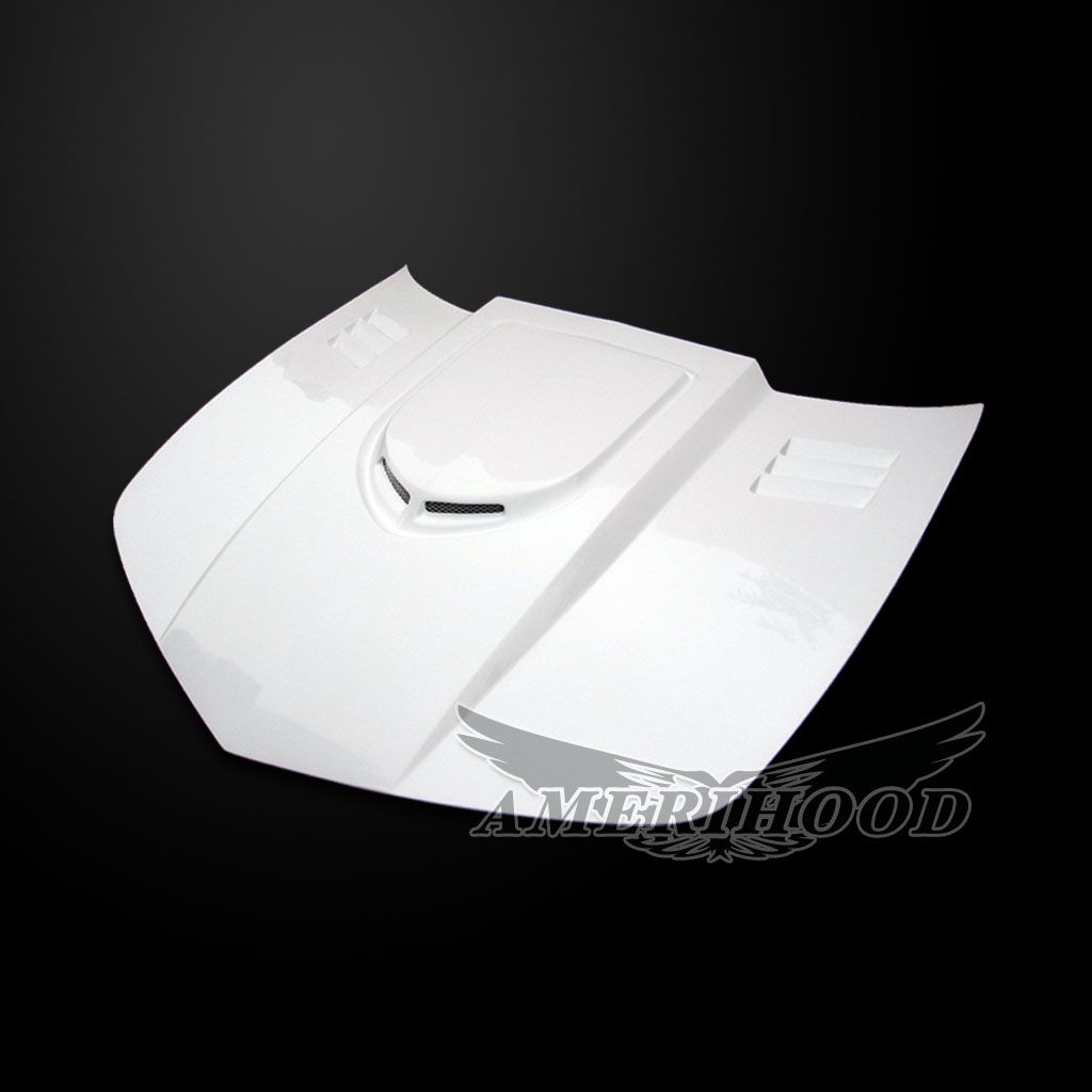 AmeriHood - Chevrolet Camaro LS/LT 2014-2015 V6 Only Type-TR Style Functional Heat Extractor Ram Air Hood