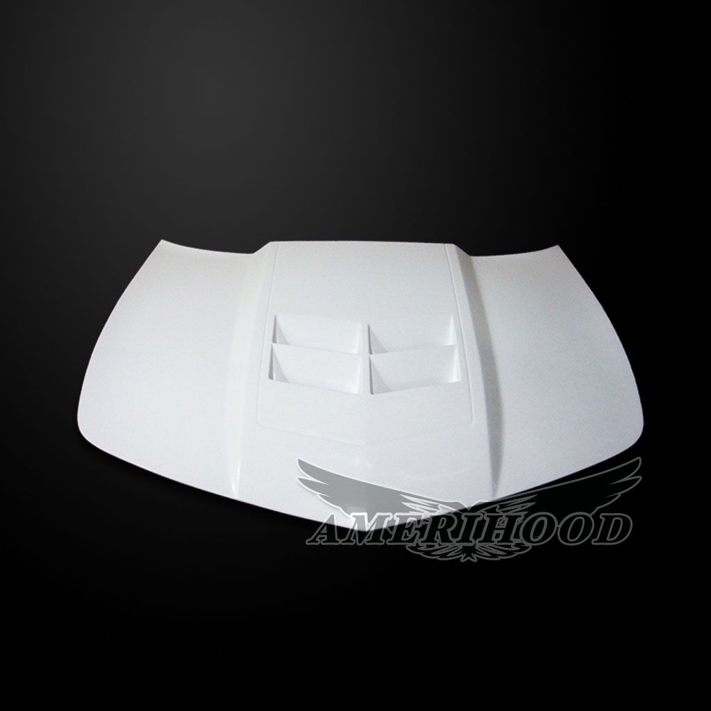 AmeriHood - Chevrolet Camaro LS/LT 2014-2015 V6 ONLY Type-ZL1 Style Functional Heat Extractor Hood