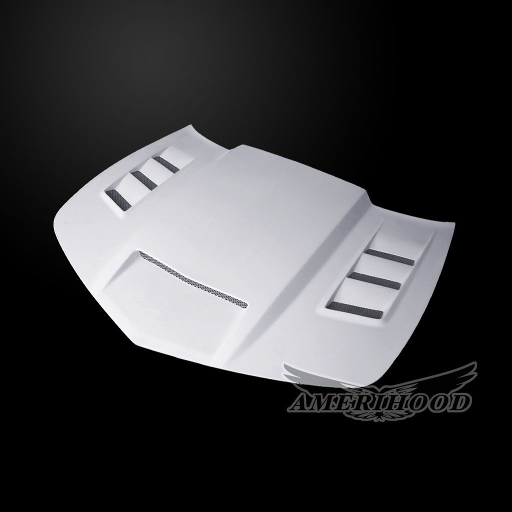 AmeriHood - Chevrolet Camaro LS/LT 2014-2015 V6 ONLY Type-VIP Style Functional Heat Extractor Ram Air Hood