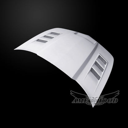 AmeriHood - Chevrolet Camaro LS/LT 2014-2015 V6 ONLY Type-VIP Style Functional Heat Extractor Ram Air Hood