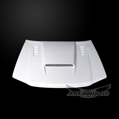 AmeriHood - Chevrolet Colorado 2004-2012 Type-SMS Style Functional Heat Extractor Ram Air Hood