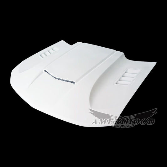 AmeriHood - Chevrolet Colorado 2023-2025 Type-SMS Style Functional Heat Extractor Ram Air Hood (Vehicle Registration Card Required)