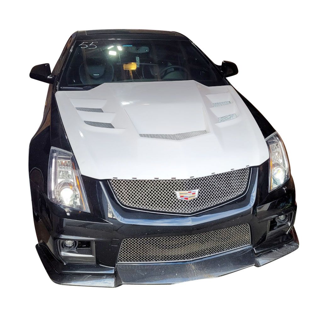 AmeriHood - Cadillac CTS COUPE V Model 2011-2015 VIP Style Functional Heat Extraction Hood
