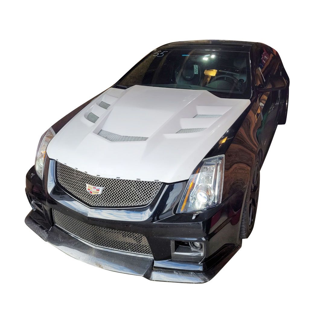 AmeriHood - Cadillac CTS COUPE V Model 2011-2015 VIP Style Functional Heat Extraction Hood