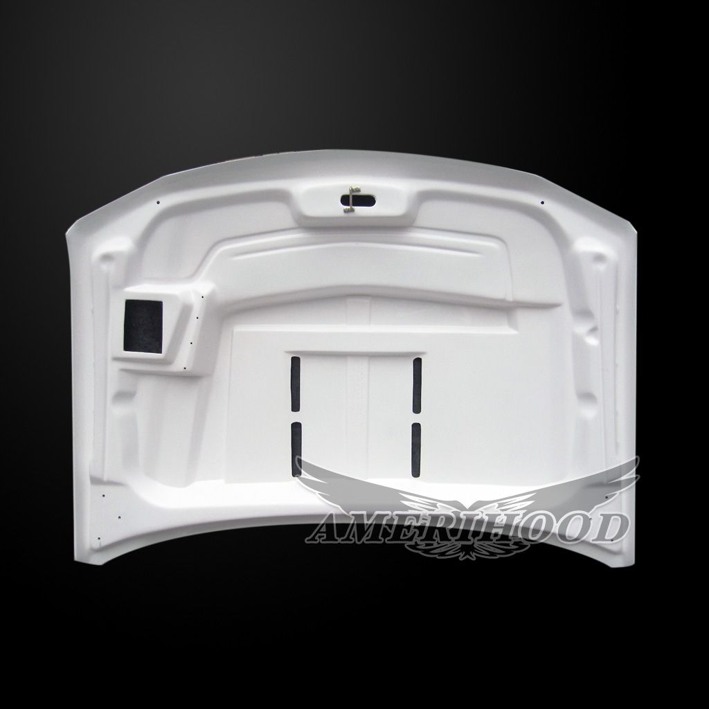 AmeriHood - Chevrolet Silverado 2500HD 2005-2007 Type-E Style Functional Heat Extractor Ram Air Hood