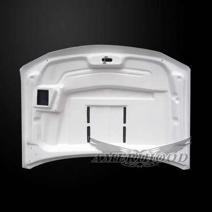 AmeriHood - Chevrolet Silverado 3500 2005-2007 Type-E Style Functional Heat Extractor Ram Air Hood