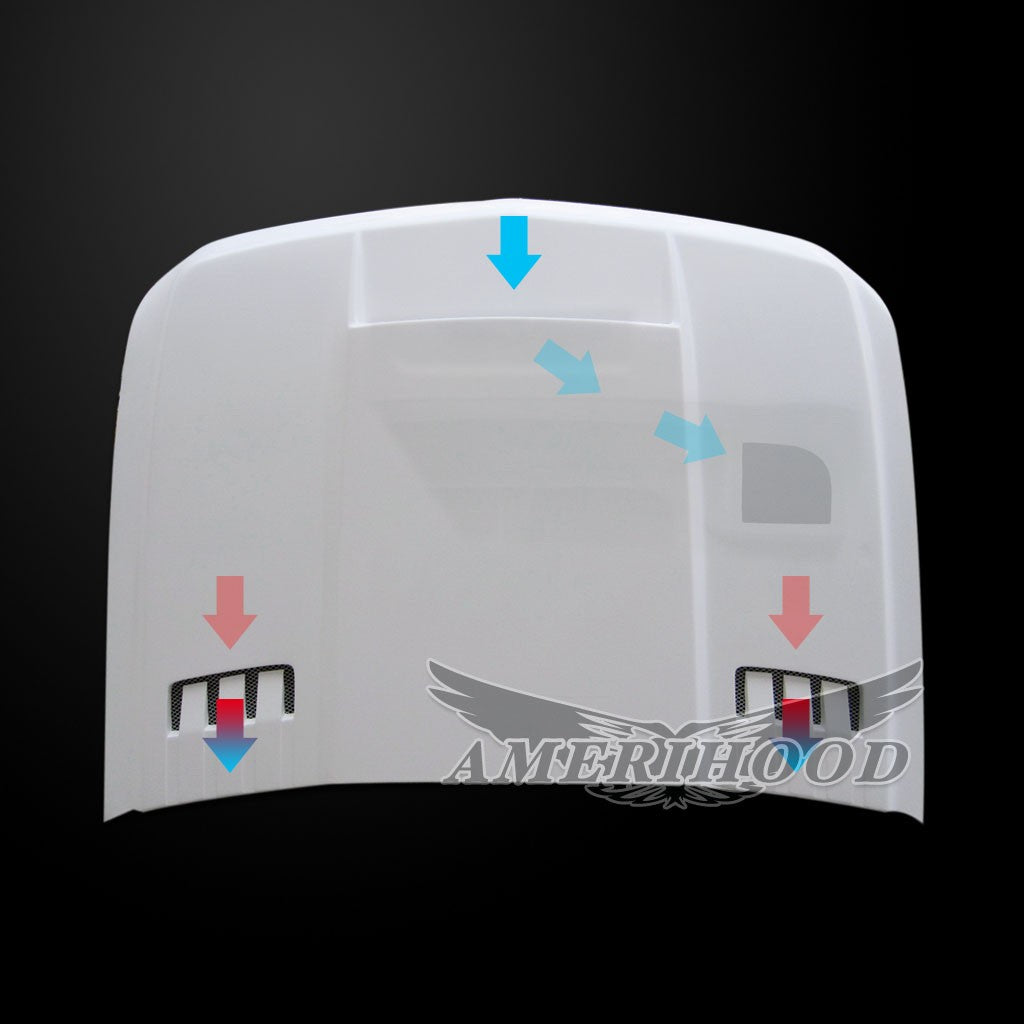 AmeriHood - Chevrolet Silverado 1500 Model 2007-2013 RS Style Functional Heat Extraction Hood