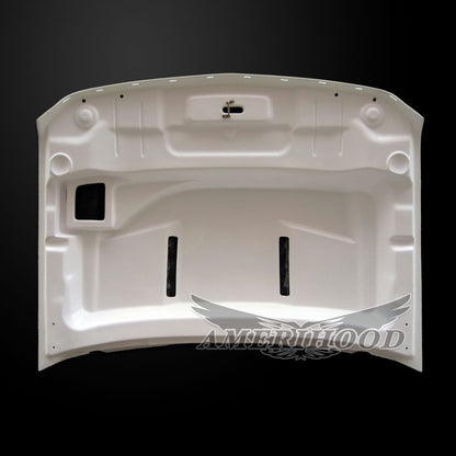 AmeriHood - Chevrolet Silverado 2500HD 2007-2010 Type-E Style Functional Heat Extractor Ram Air Hood