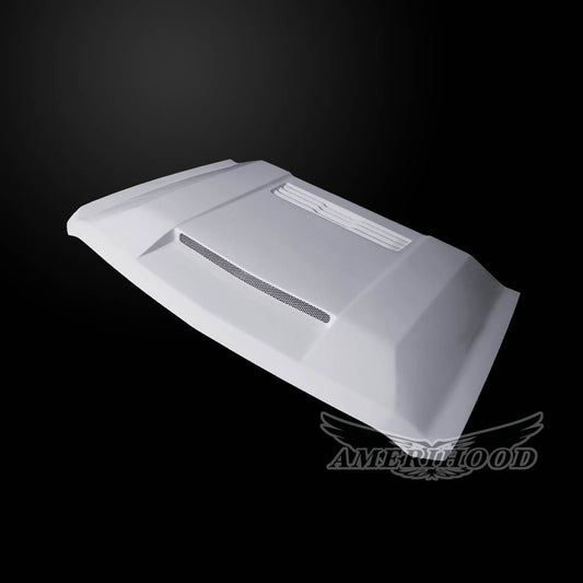 AmeriHood - Chevrolet Silverado 2500HD 2015-2019 BFT Style Functional Heat Extractor Ram Air Hood