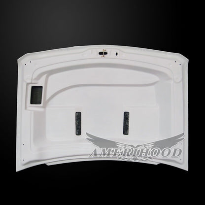 AmeriHood - Chevrolet Silverado 3500HD 2015-2019 Type-E Style Functional Heat Extractor Ram Air Hood