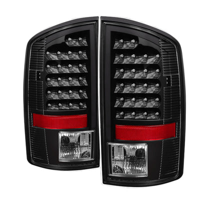 SPYDER Xtune Dodge Ram 07-08 1500 / Ram 07-09 2500/3500 LED Tail Lights Black ALT-JH-DR07-LED-BK 5073013