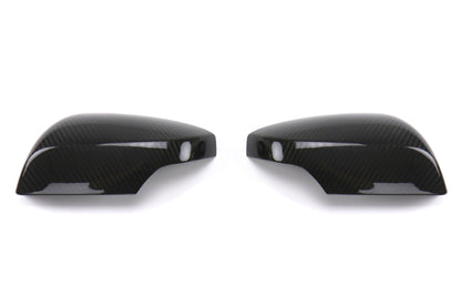 OLM Dry Carbon Fiber Mirror Covers (with Turn Signal Hole) - Gloss Carbon Fiber - 2015-2021 Subaru WRX / STI (With Turn Signal Holes)