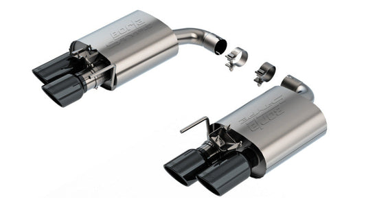 Borla 2024 Ford Mustang GT 5.0L V8 w/ Active Exhaust S-Type Axle-Back Exhaust System - Black Chrome 11985BC