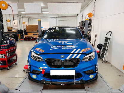 BMW F87 M2 with CS Lip Airdam Carbon Fiber Front Wind Splitter 2020-2021