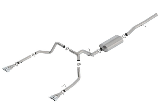Borla 19 Chevrolet Silverado/GMC Sierra 1500 6.2L SS Touring Catback Exhaust - Square Chrome Tips 140782