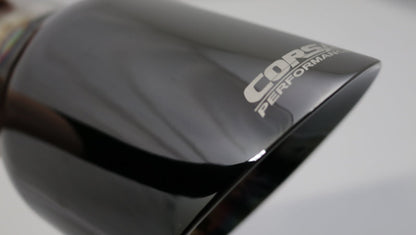Corsa Performance Single Universal 3.0 In Inlet / 4.5 In Outlet Black PVD Pro-Series