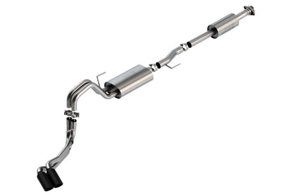 Borla F-150 2021 2.7L/3.5L 4dr CC SB EC STB Lar/KingR/Plnm/LTD 3/2.25 DSE CB Touring BLK CHR Tips 140870BC
