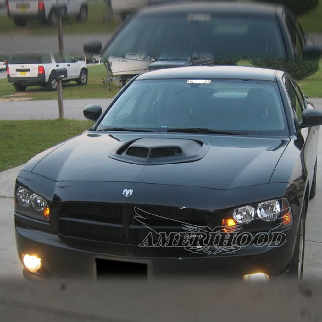 AmeriHood - Dodge Charger Model 2006-2010 Shaker Style Functional Heat Extraction Hood