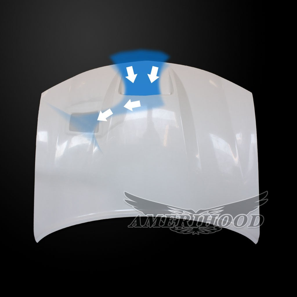 AmeriHood - Dodge Charger Model 2006-2010 SRT Style Functional Heat Extraction Hood