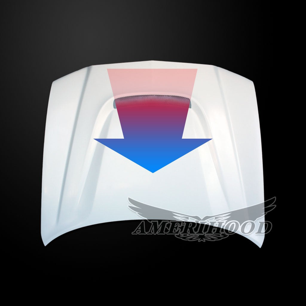 AmeriHood - Dodge Charger Model 2011-2014 SRT8 Style Functional Heat Extraction Hood