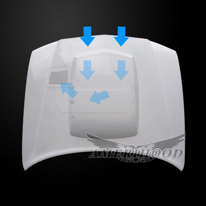 AmeriHood - Dodge Charger Model 2011-2014 TA Style Functional Heat Extraction Hood