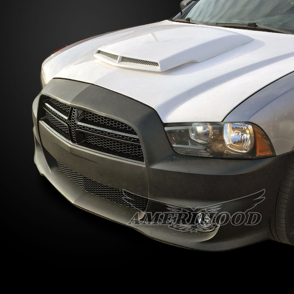 AmeriHood - Dodge Charger Model 2011-2014 TA Style Functional Heat Extraction Hood