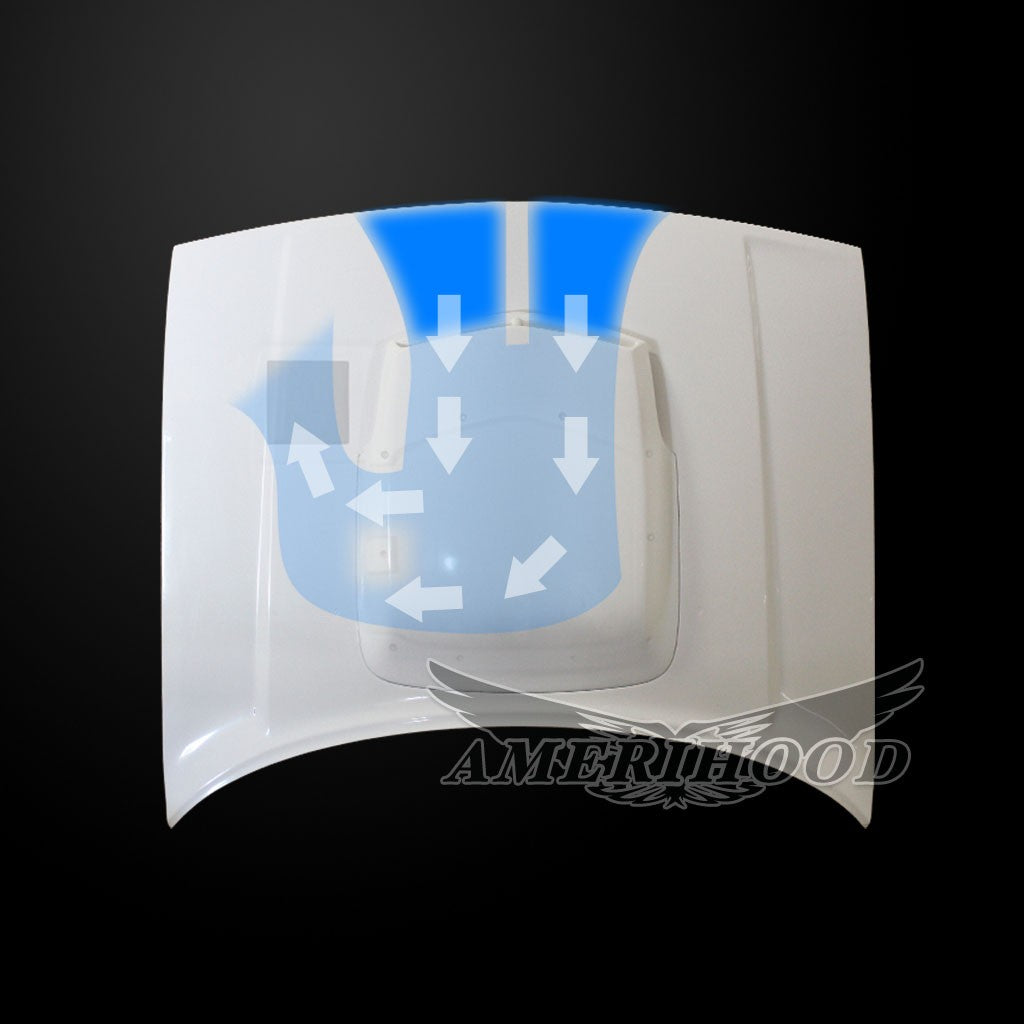 AmeriHood - Dodge Challenger Model 2008-2023 TA Style Functional Heat Extraction Hood