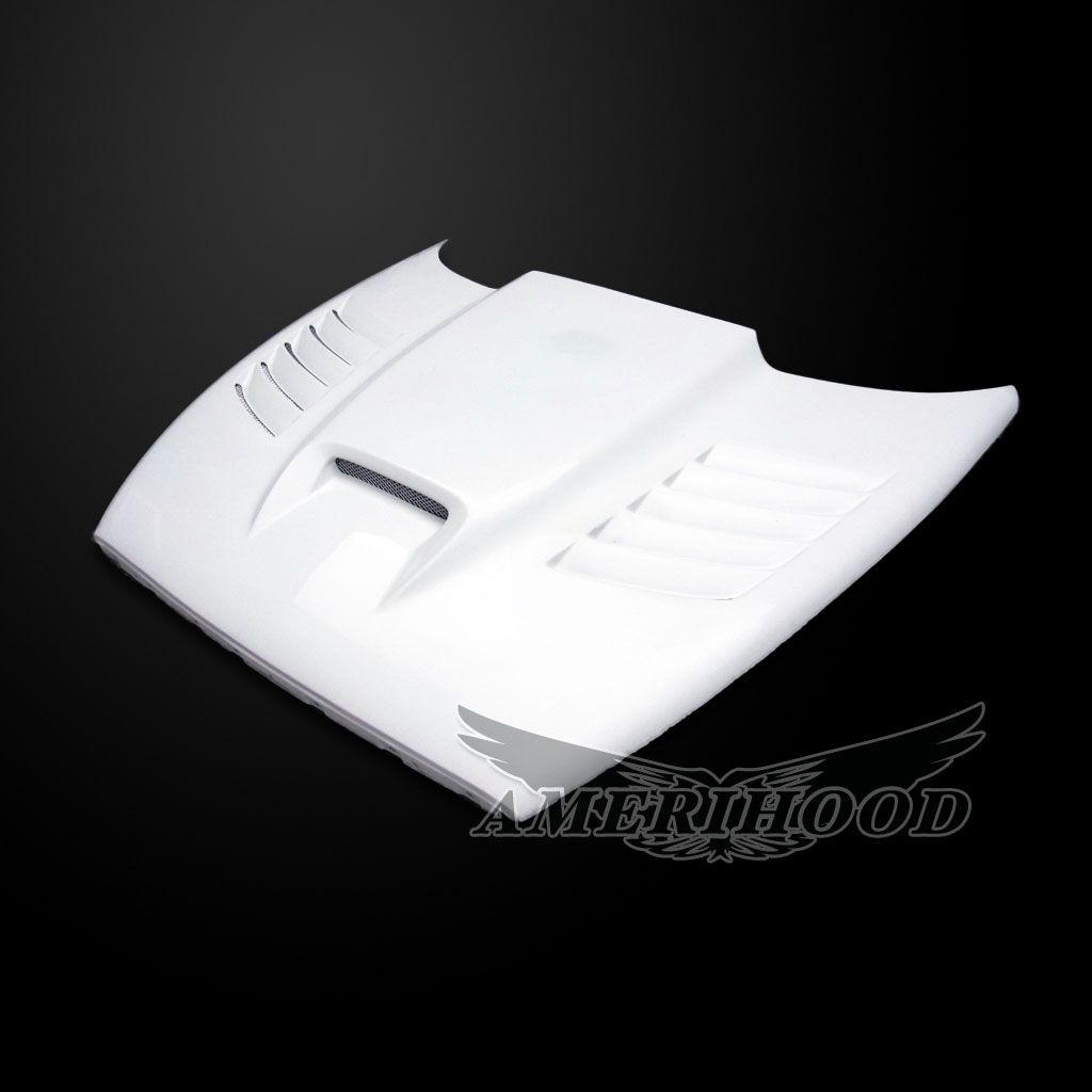 AmeriHood - Dodge Dakota 1997-2004 SSK Style Functional Heat Extractor Ram Air Hood
