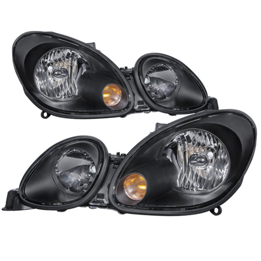 SPYDER Xtune Lexus GS300/GS400/GS430 98-05 Halogen Only Crystal Headlights Black HD-JH-LGS98-BK 9026911