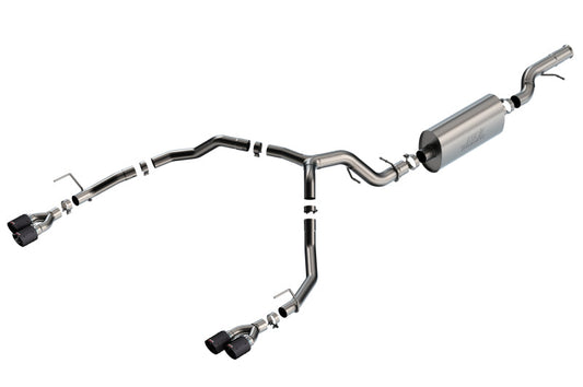 Borla 21-22 Chevrolet Tahoe 6.2L V8 2/4WD 4DR T-304 SS Touring Cat-Back Exhaust w/ Carbon Fiber Tips 140858CF