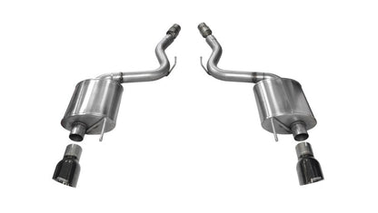 Corsa Performance 2015 Ford Mustang GT 5.0 3in Axle Back Exhaust Black Dual Tips