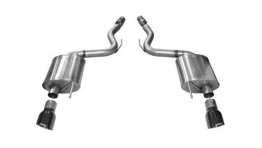 Corsa Performance 2015 Ford Mustang GT 5.0 3in Axle Back Exhaust Black Dual Tips