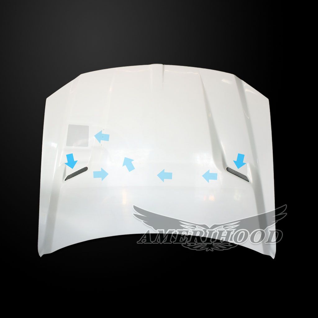 AmeriHood - Dodge Magnum 2005-2007 Type-CLG Style Functional Ram Air Hood