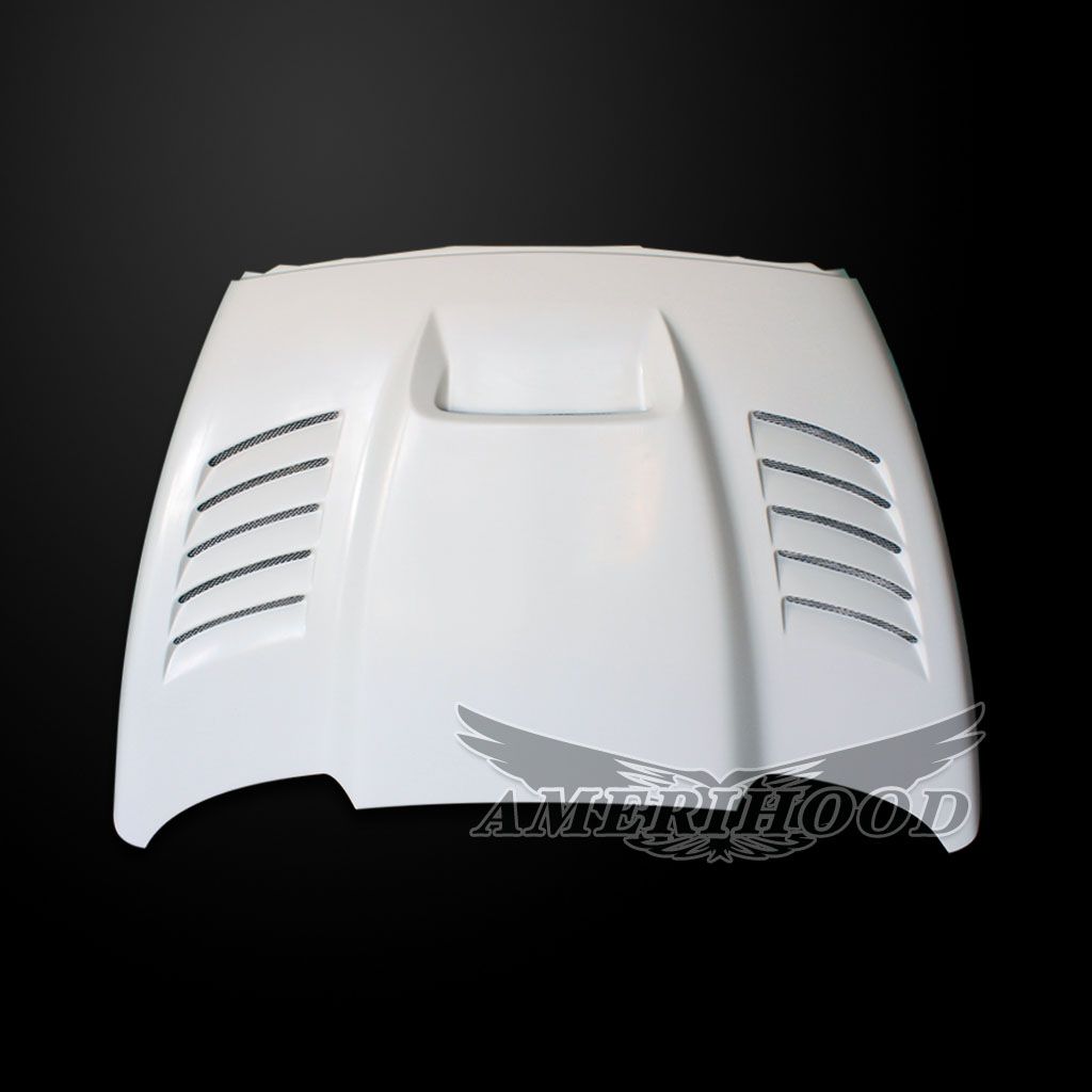 AmeriHood - Dodge Ram 1500 2002-2008 Type-SSK Style Functional Heat Extractor Ram Air Hood