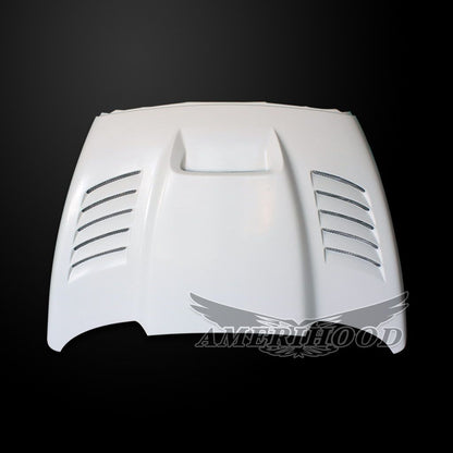 AmeriHood - Dodge Ram 3500 2003-2009 Type-SSK Style Functional Heat Extractor Ram Air Hood