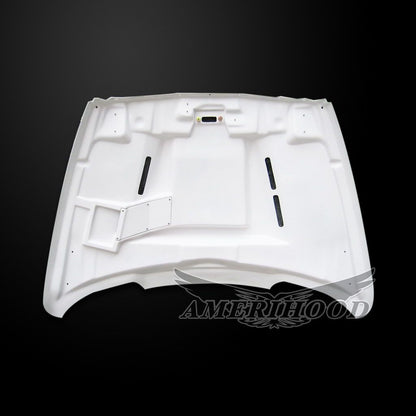 AmeriHood - Dodge Ram 3500 2003-2009 Type-SSK Style Functional Heat Extractor Ram Air Hood