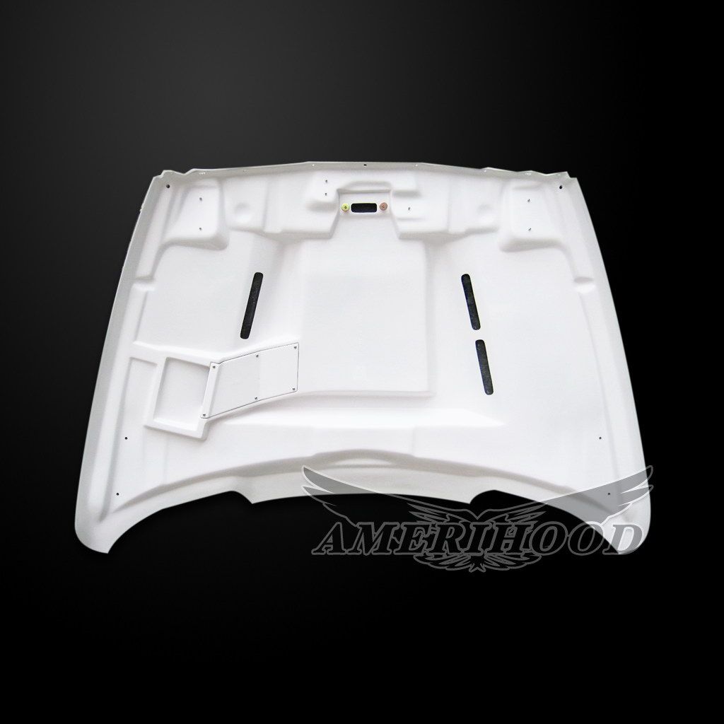 AmeriHood - Dodge Ram 2500 2003-2009 Type-TS Style Functional Heat Extractor Ram Air Hood