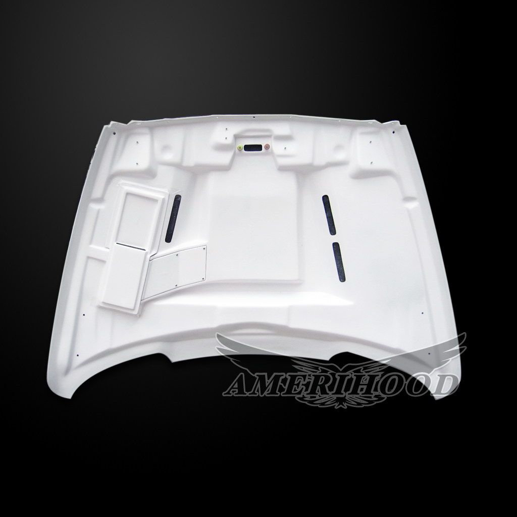 AmeriHood - Dodge Ram 1500 2002-2008 Type-SSK Style Functional Heat Extractor Ram Air Hood