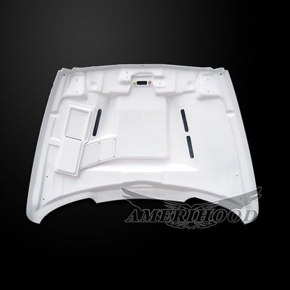 AmeriHood - Dodge Ram 1500 2002-2008 Type-SSK Style Functional Heat Extractor Ram Air Hood