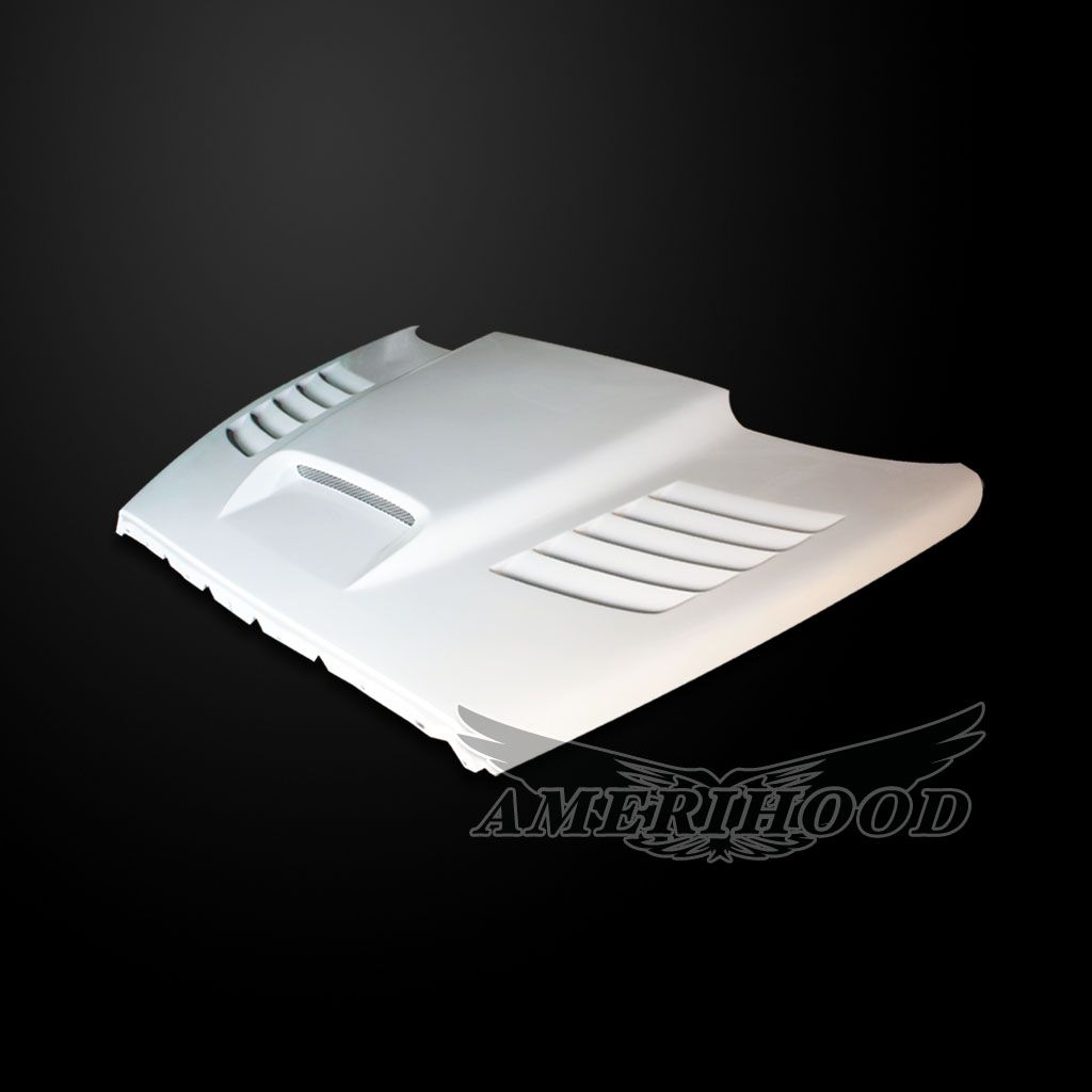 AmeriHood - Dodge Ram 1500 2002-2008 Type-SSK Style Functional Heat Extractor Ram Air Hood