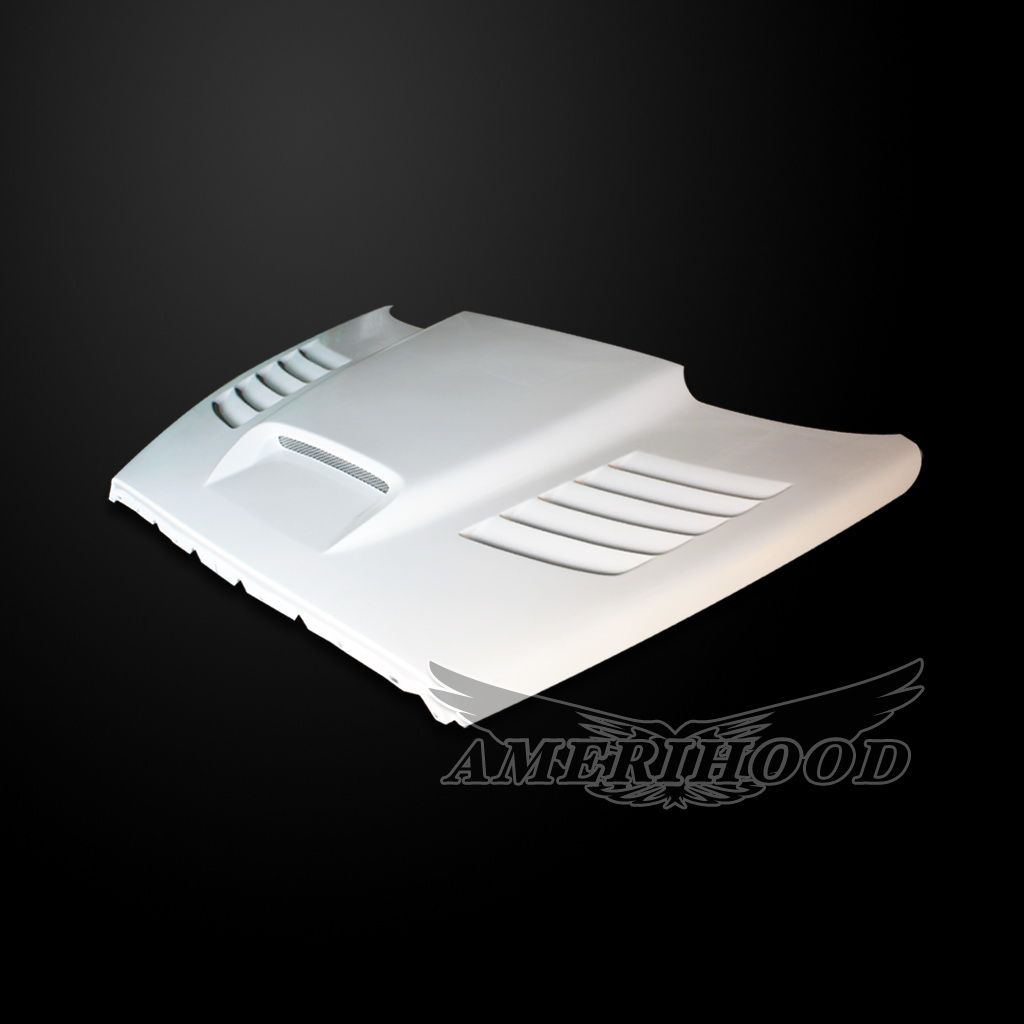 AmeriHood - Dodge Ram 2500 2003-2009 Type-SSK Style Functional Heat Extractor Ram Air Hood